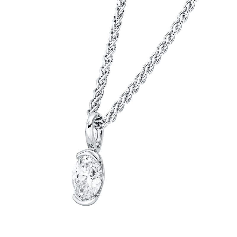 Solitaire Anhänger Weißgold 18kt 0,17ct