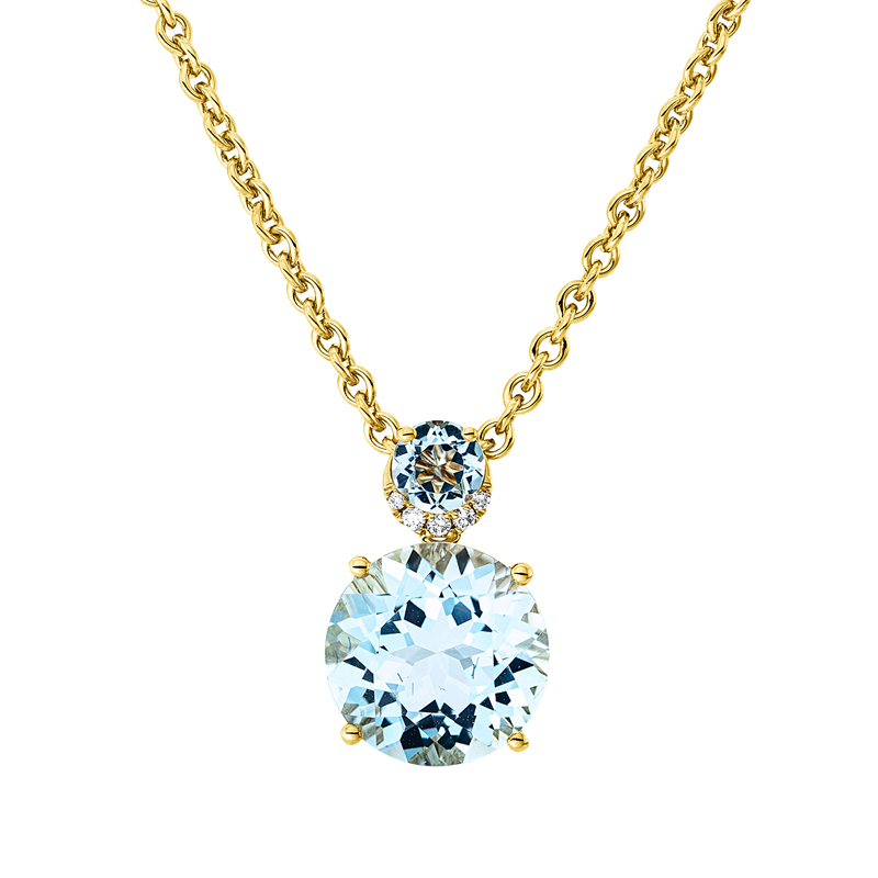 Farbstein Fashion Anhänger Gelbgold 18kt 0,03ct