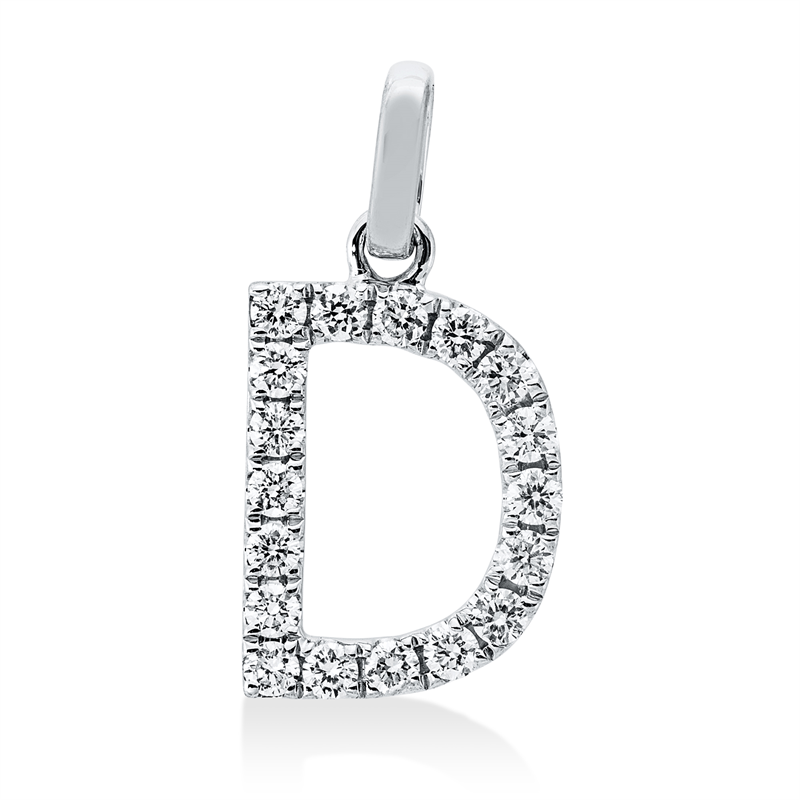 Buchstabe Anhänger Weißgold 18kt 0,19ct