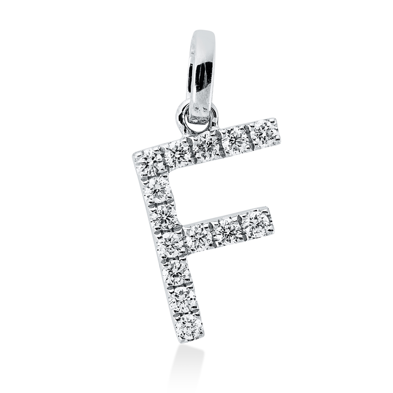 Buchstabe Anhänger Weißgold 18kt 0,15ct