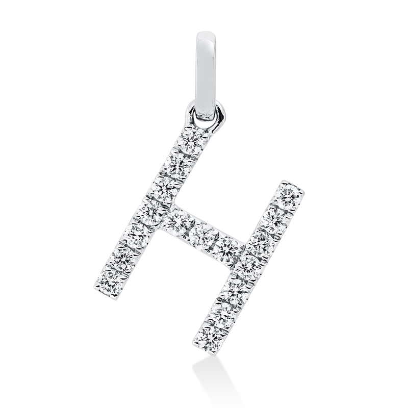 Buchstabe Anhänger Weißgold 18kt 0,18ct