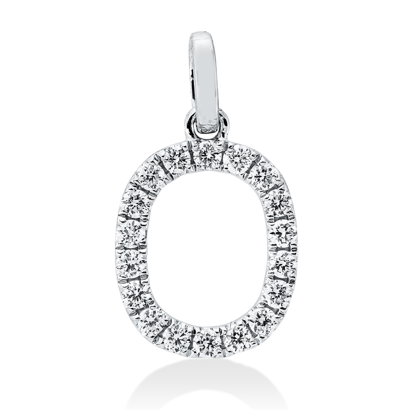Buchstabe Anhänger Weißgold 18kt 0,19ct