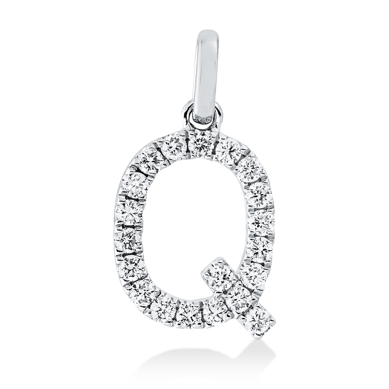Buchstabe Anhänger Weißgold 18kt 0,21ct