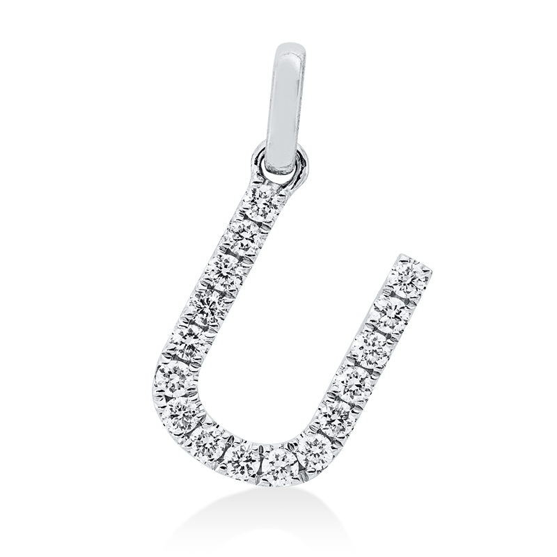 Buchstabe Anhänger Weißgold 18kt 0,17ct