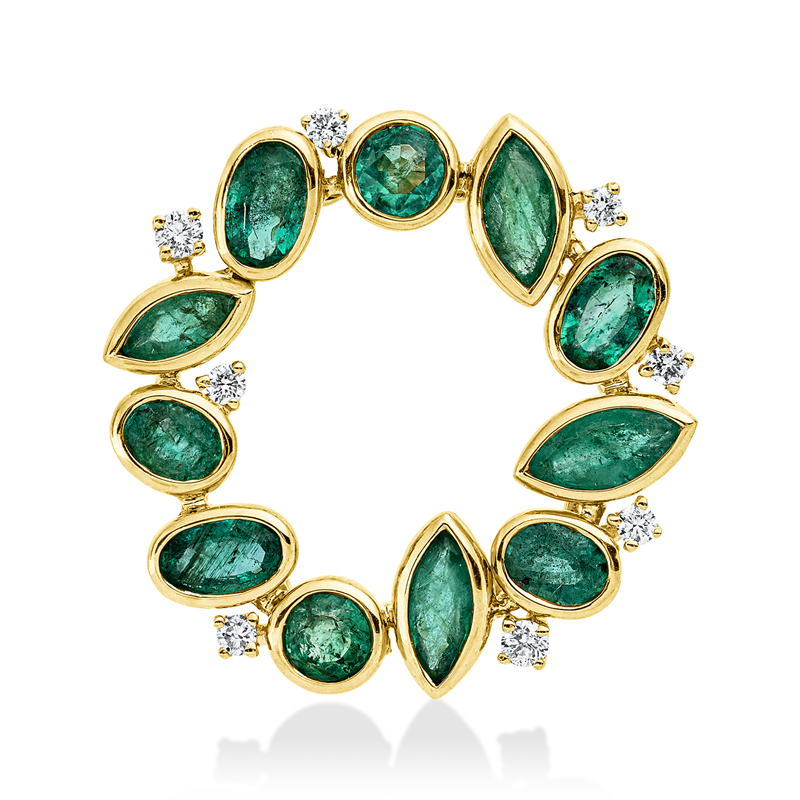 Farbstein Classic Anhänger Gelbgold 18kt 0,16ct