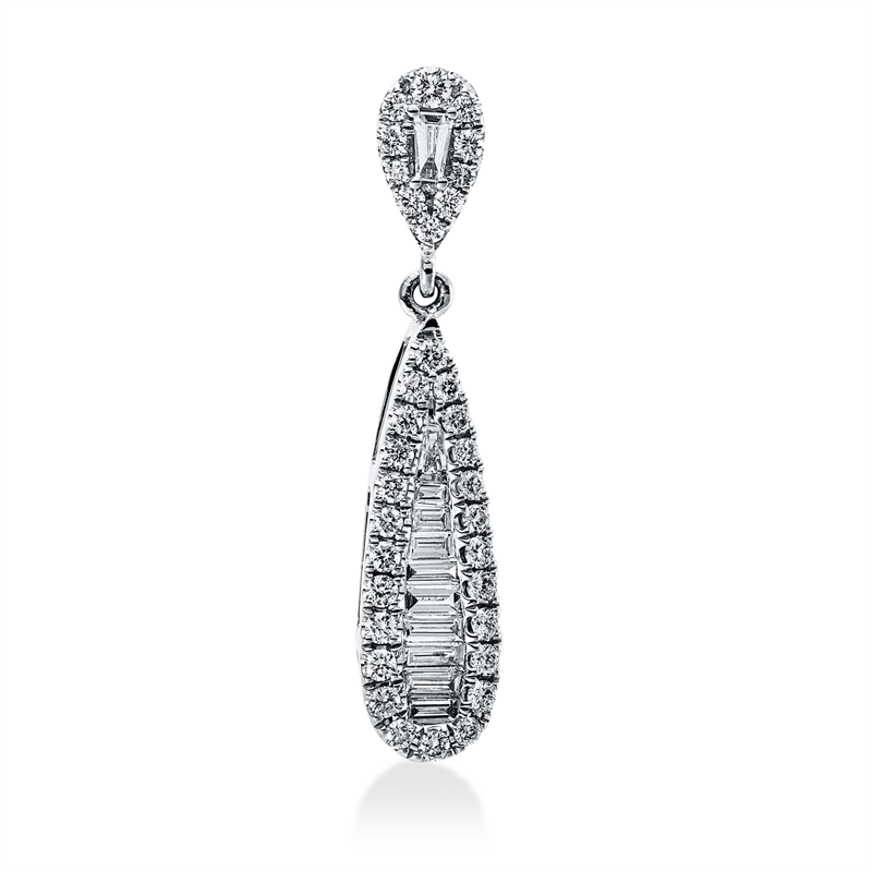 Baguette Anhänger Weißgold 18kt 0,42ct