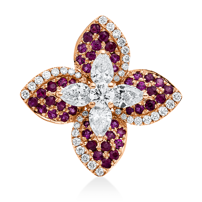 Farbstein Classic Anhänger Rotgold 18kt 0,8ct