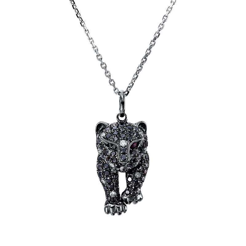 Tier Anhänger Weißgold 18kt 1,45ct