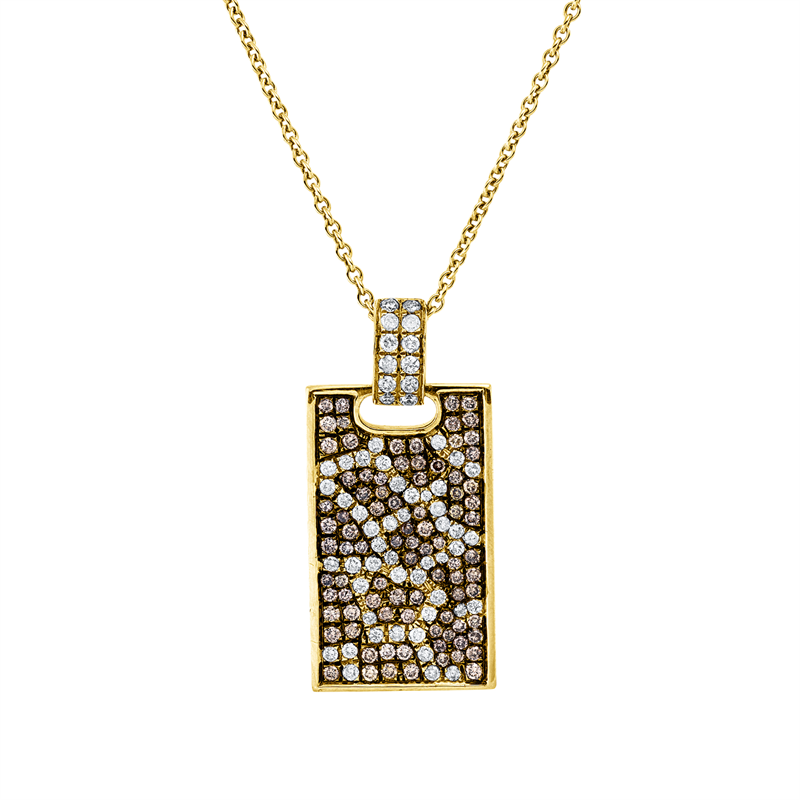 Farbiger Diamant Anhänger Gelbgold 18kt 1,16ct