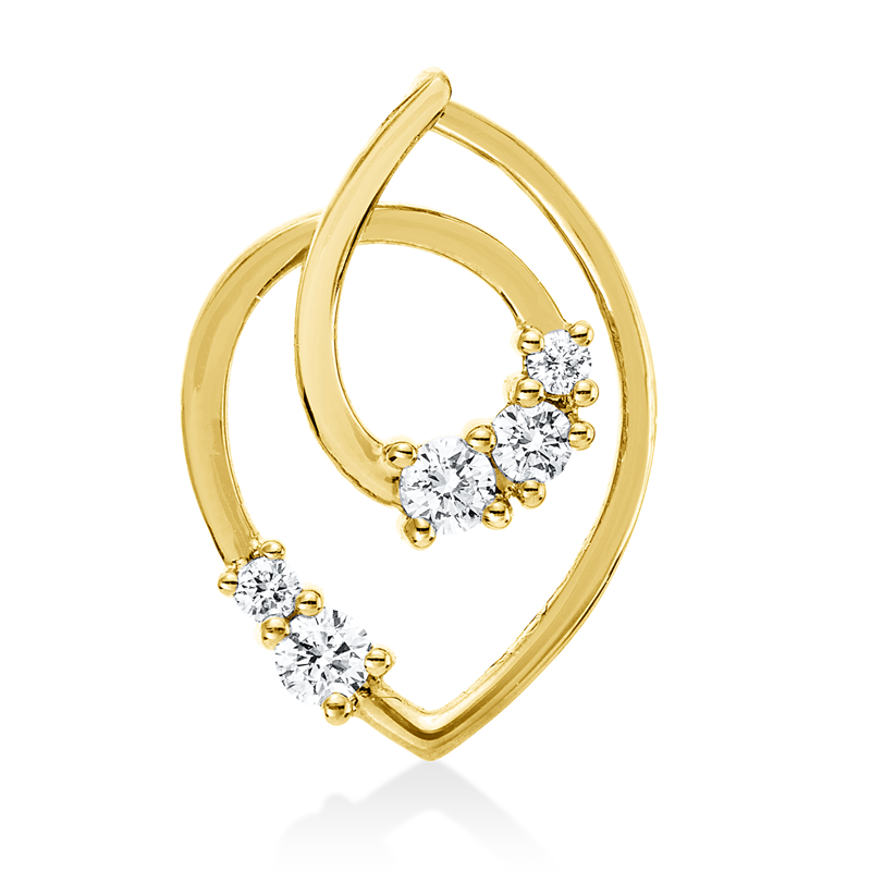 Modern Woman Anhänger Gelbgold 18kt 0,18ct
