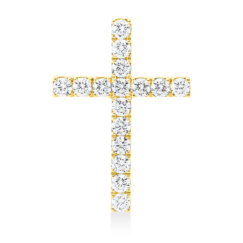 Kreuz Anhänger Weißgold 18kt 1,16ct