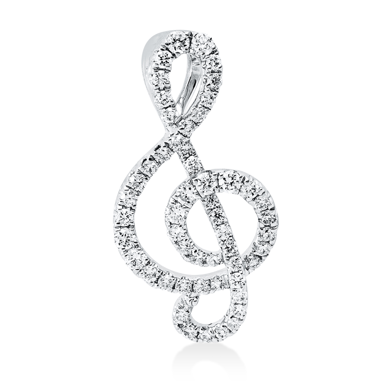 Symbol Anhänger Weißgold 18kt 0,2ct
