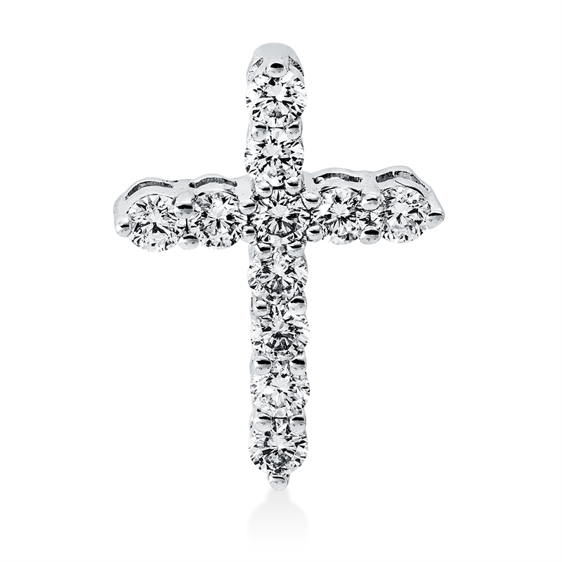 Kreuz Anhänger Weißgold 18kt Ref-3I818