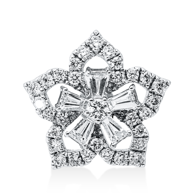Baguette Anhänger Weißgold 18kt 0,67ct