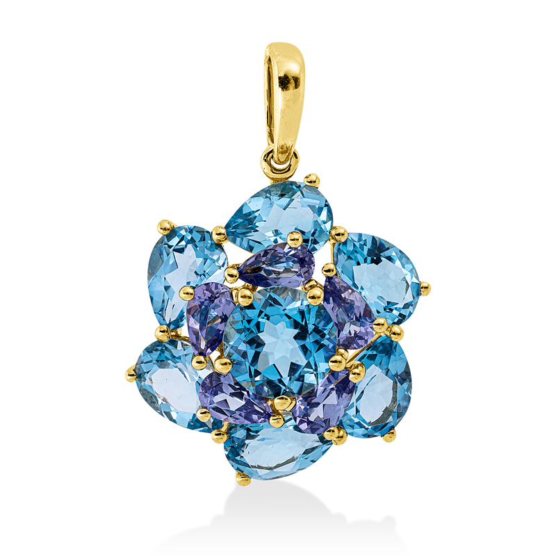 Farbstein Fashion Anhänger Gelbgold 18kt