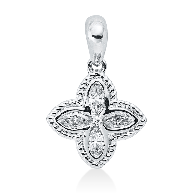 Modern Woman Anhänger Weißgold 18kt 0,3ct