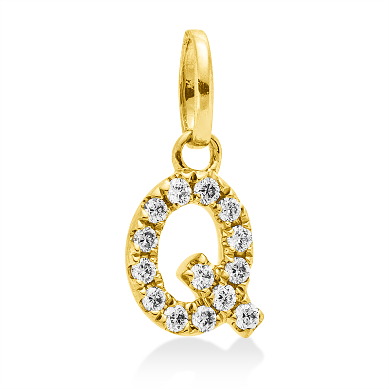 Buchstabe Anhänger Gelbgold 18kt 0,06ct