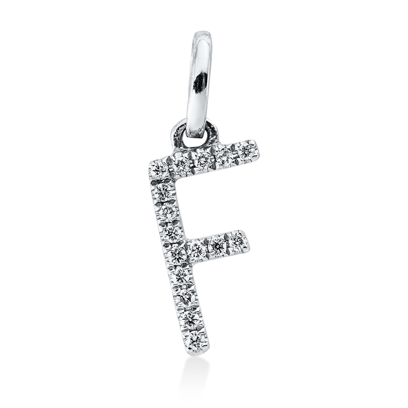 Buchstabe Anhänger Weißgold 18kt 0,04ct