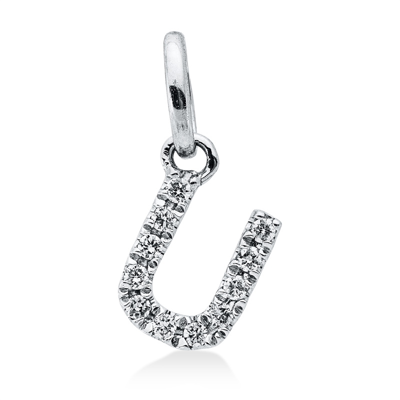 Buchstabe Anhänger Weißgold 18kt 0,05ct