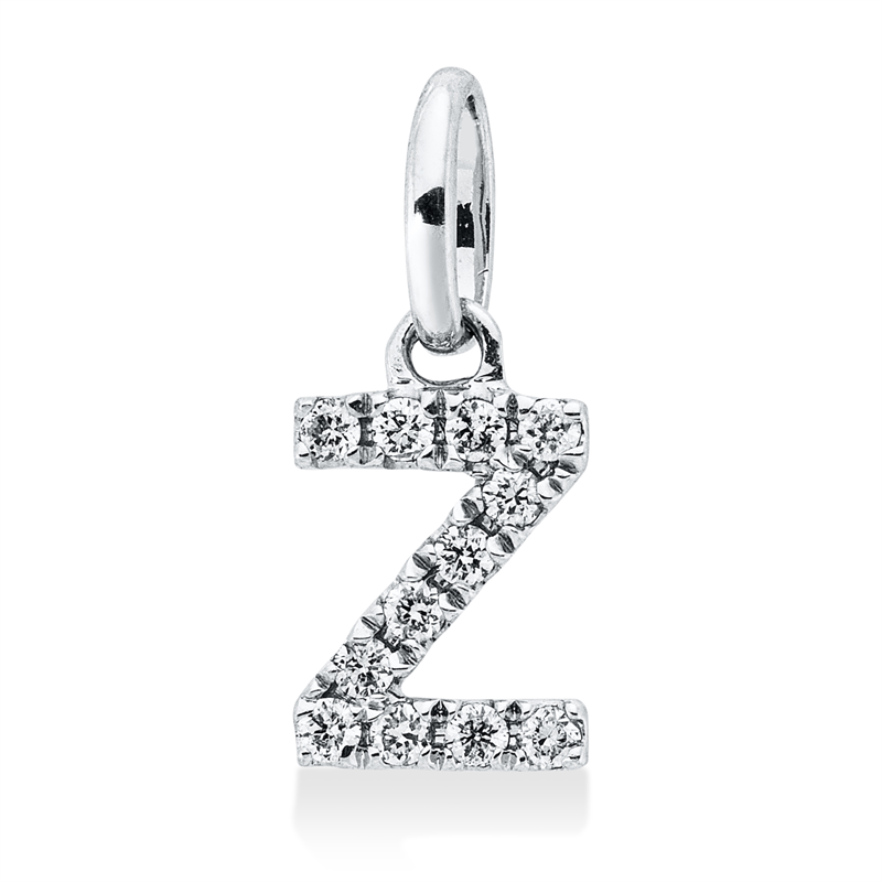 Buchstabe Anhänger Weißgold 18kt 0,05ct
