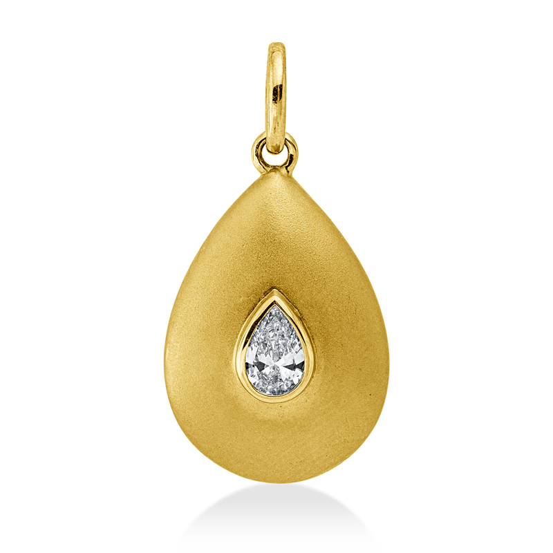Solitaire Anhänger Gelbgold 14kt 0,21ct