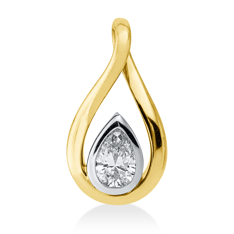 Modern Woman Anhänger Gelbgold / Weißgold 18kt 0,31ct