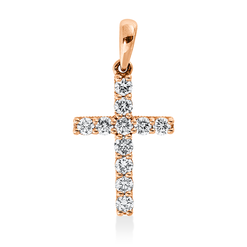 Symbol Anhänger Rotgold 14kt 0,47ct