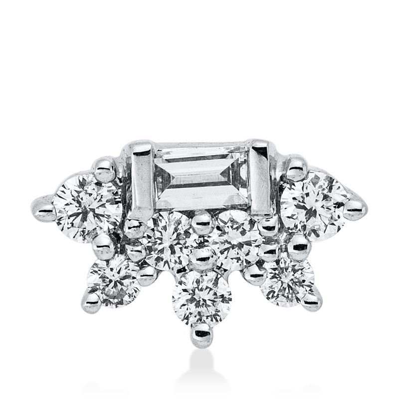 Baguette Anhänger Weißgold 14kt 0,17ct