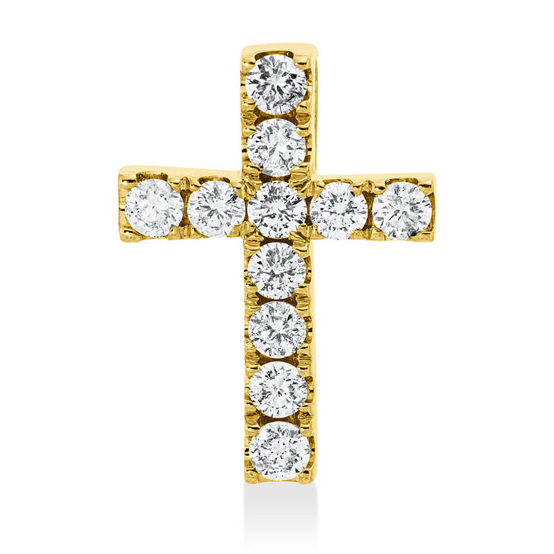 Kreuz Anhänger Gelbgold 14kt Ref-3I960