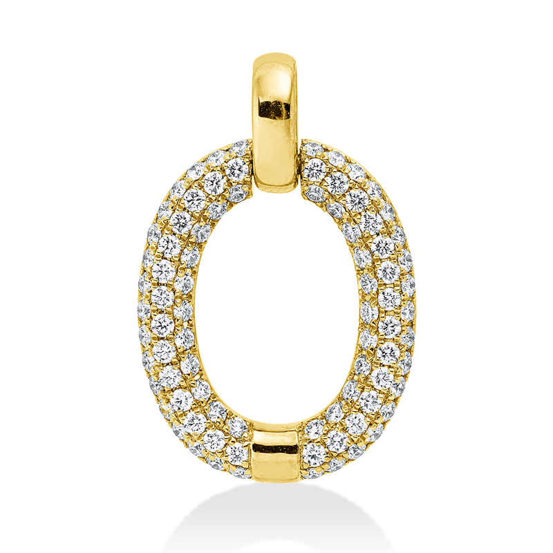 Pavé Anhänger Gelbgold 18kt 0,75ct