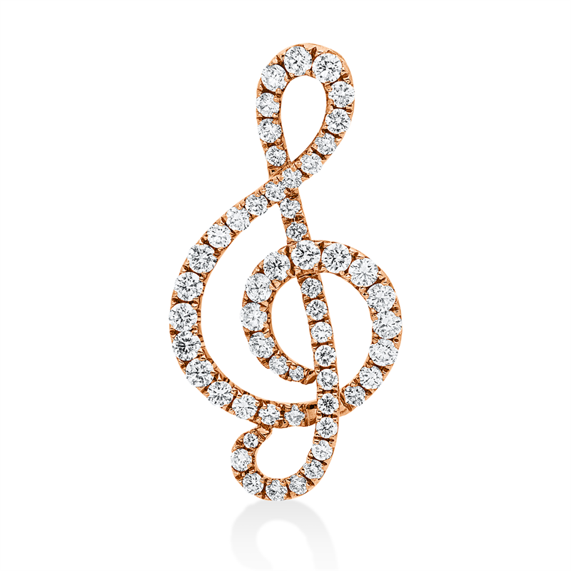 Symbol Anhänger Rotgold 18kt 0,75ct