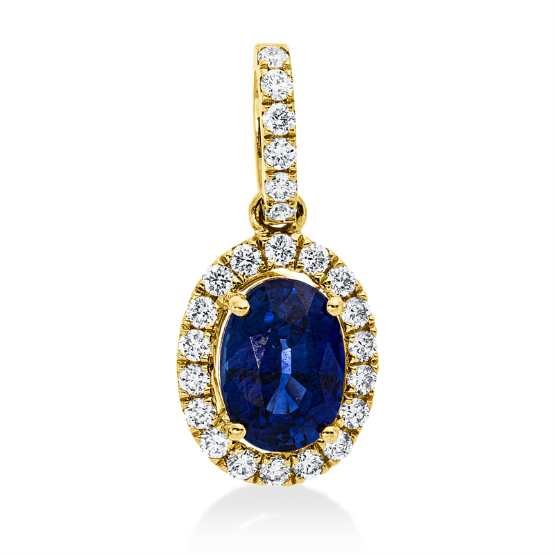 Farbstein Classic Anhänger Gelbgold 18kt 0,2ct