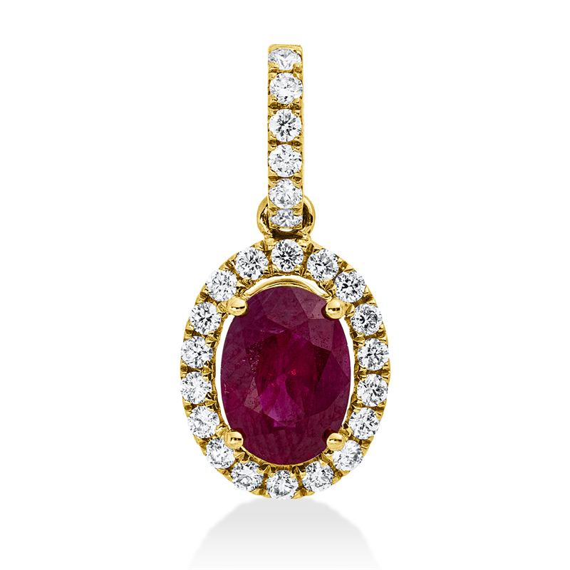 Farbstein Classic Anhänger Gelbgold 18kt 0,2ct
