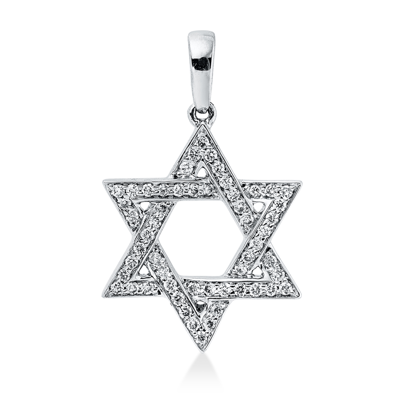 Symbol Anhänger Weißgold 18kt 0,12ct