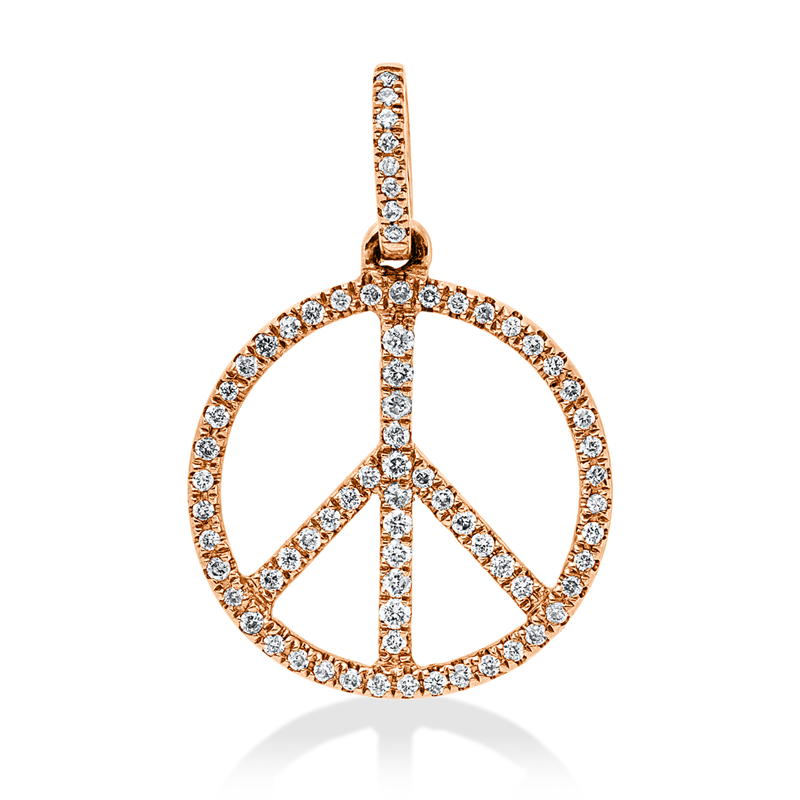 Symbol Anhänger Rotgold 18kt 0,2ct