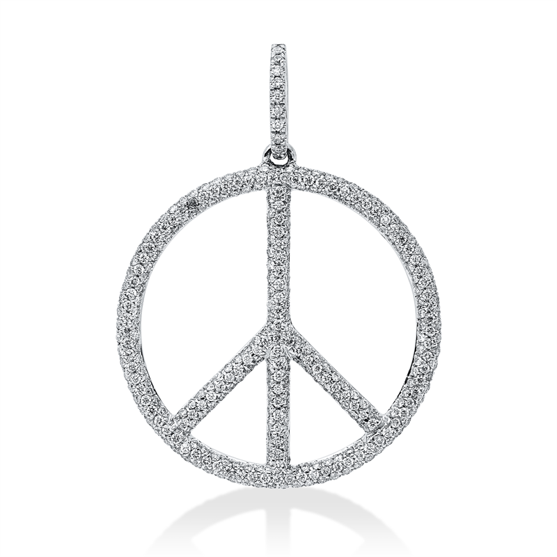 Symbol Anhänger Weißgold 18kt 0,73ct