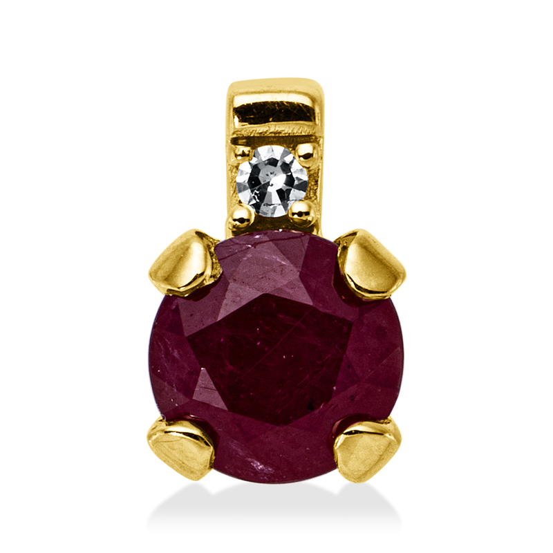 Farbstein Classic Anhänger Gelbgold 18kt 0,01ct