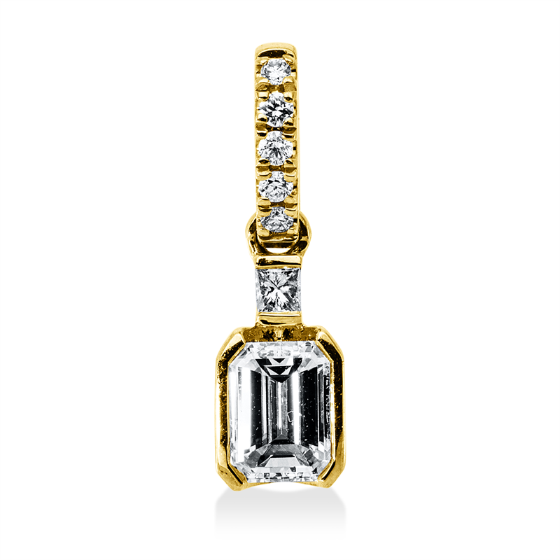 Baguette Anhänger Gelbgold 18kt 0,35ct