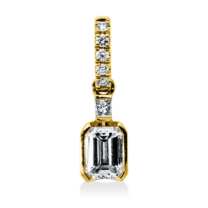 Baguette Anhänger Gelbgold 18kt Ref-3J072
