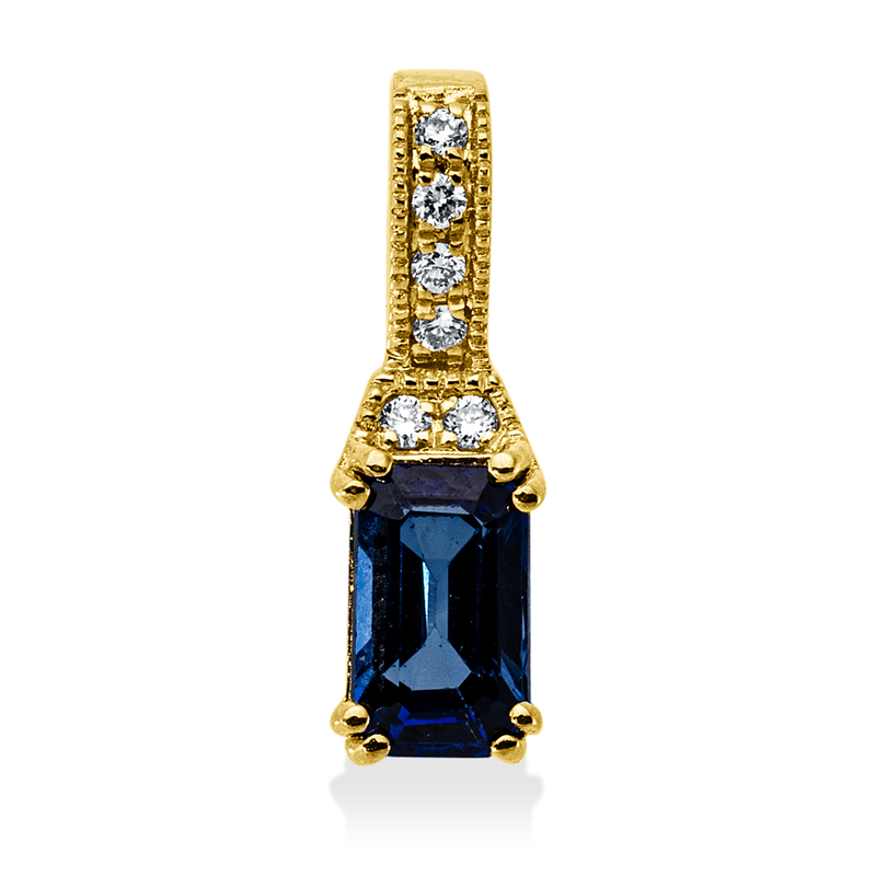 Farbstein Classic Anhänger Gelbgold 18kt 0,02ct