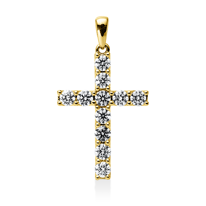 Kreuz Anhänger Gelbgold 18kt Ref-3J114