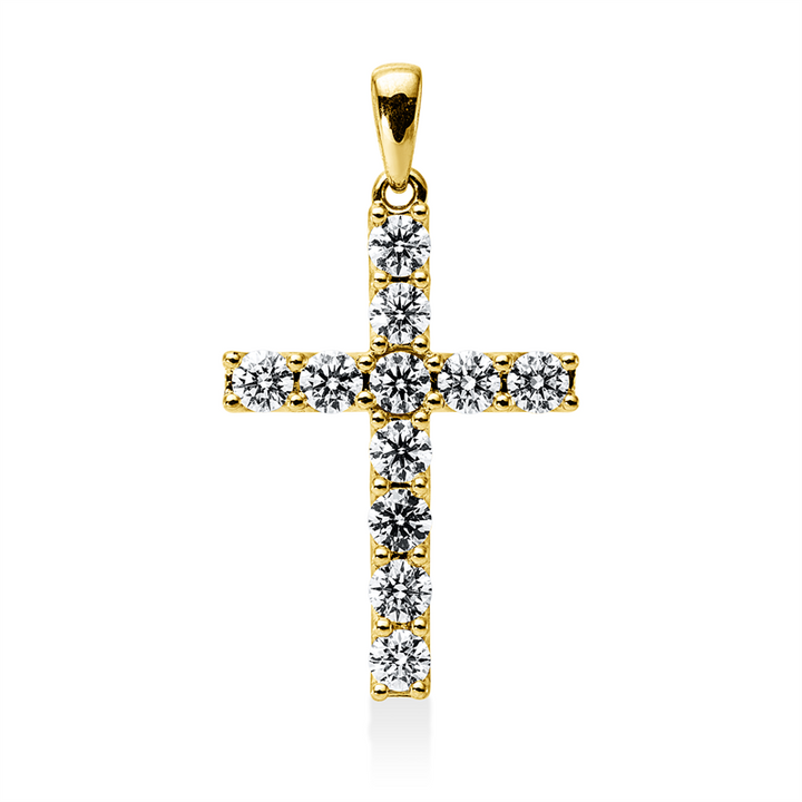 Kreuz Anhänger Gelbgold 18kt Ref-3J114