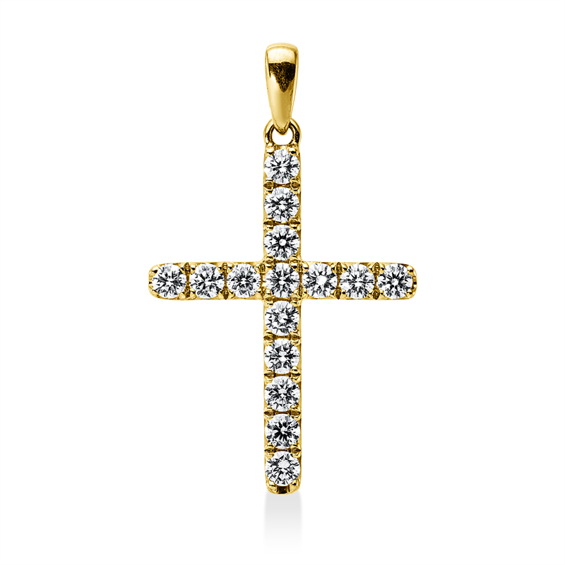 Kreuz Anhänger Gelbgold 18kt Ref-3J118