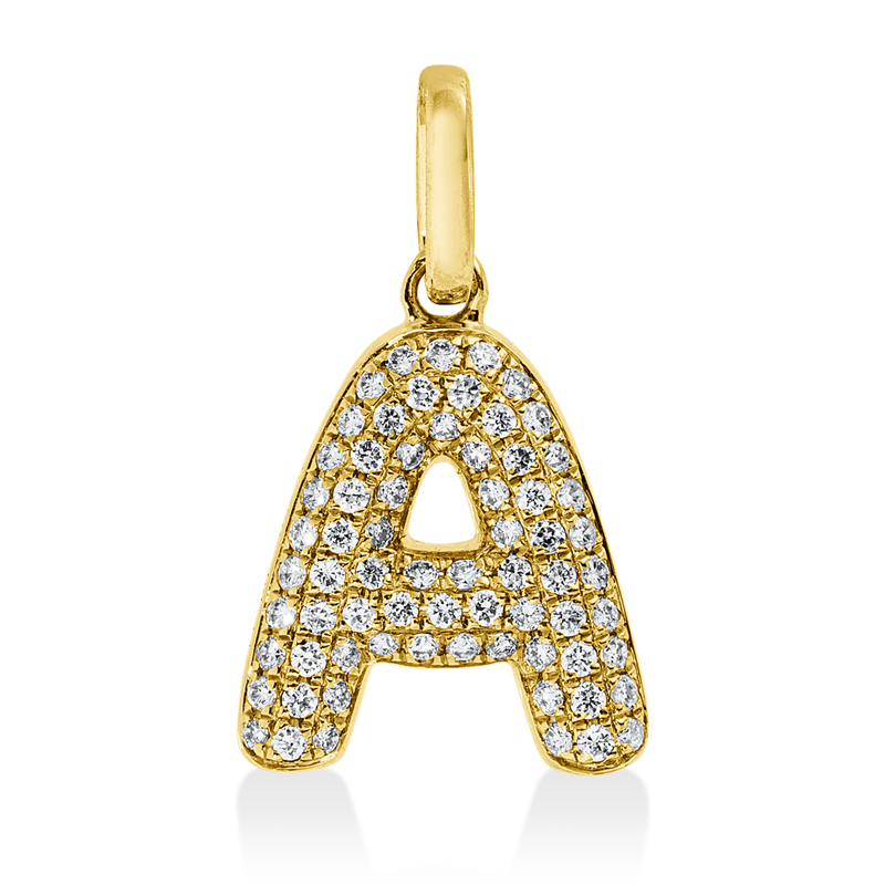 Buchstabe Anhänger Gelbgold 18kt 0,11ct