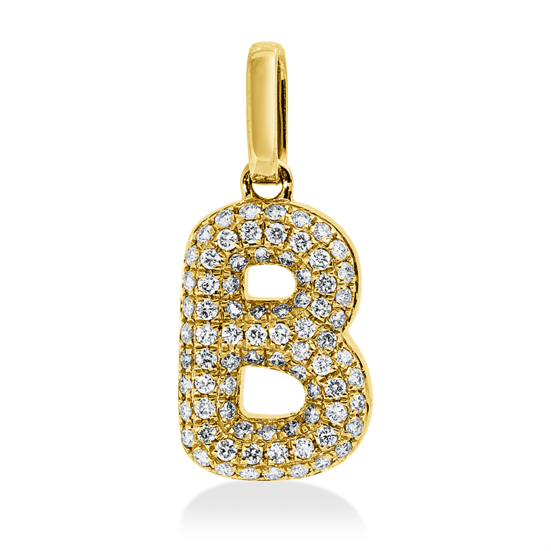 Buchstabe Anhänger Gelbgold 18kt 0,12ct