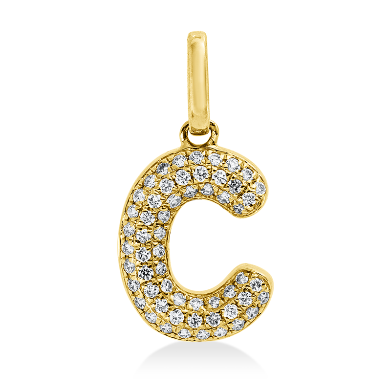 Buchstabe Anhänger Gelbgold 18kt 0,9ct