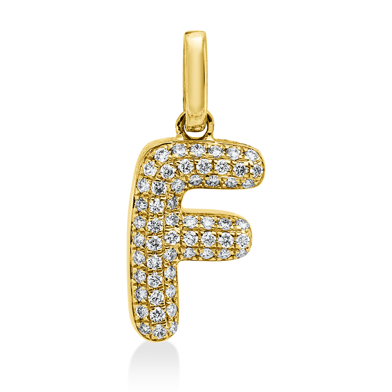 Buchstabe Anhänger Gelbgold 18kt 0,09ct