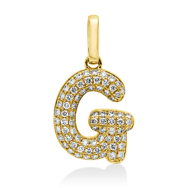 Buchstabe Anhänger Gelbgold 18kt 0,12ct