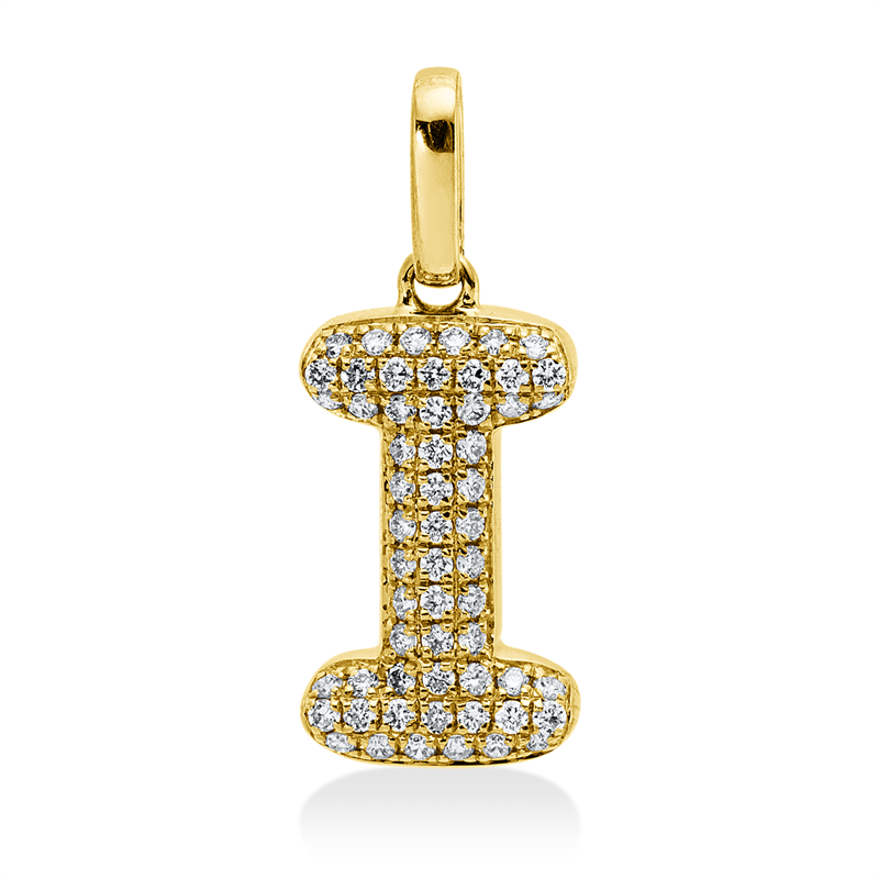 Buchstabe Anhänger Gelbgold 18kt 0,09ct