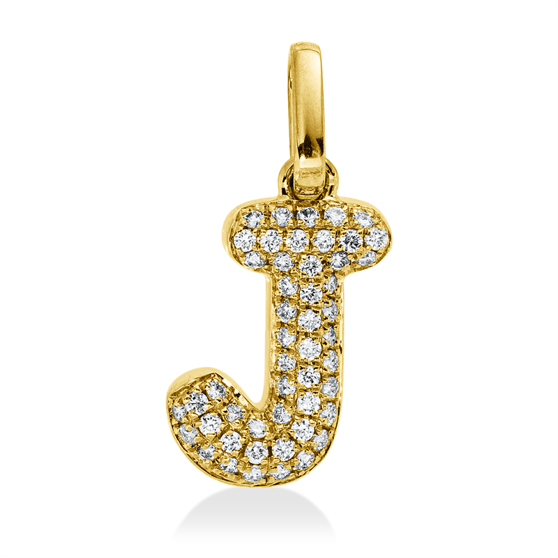Buchstabe Anhänger Gelbgold 18kt 0,08ct